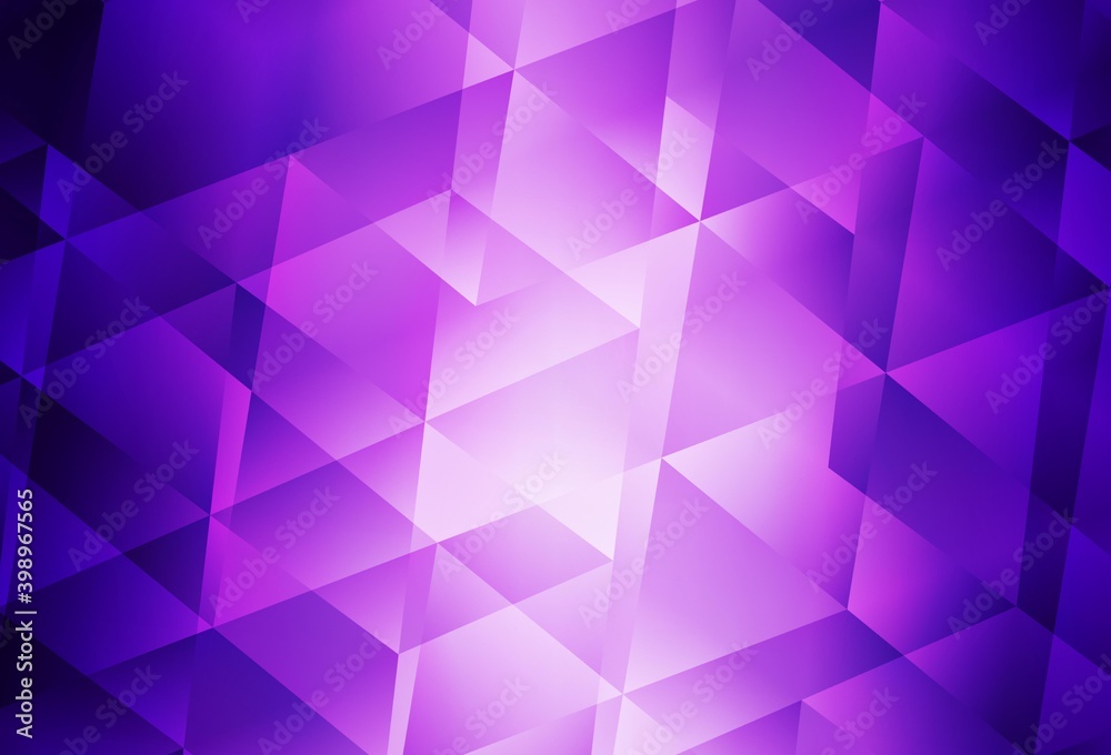 Fototapeta premium Light Purple, Pink vector triangle mosaic texture.