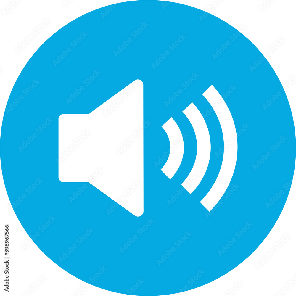 Audio speaker volume on line art icon for apps and websites Audio speaker volume on line art icon for apps and websites