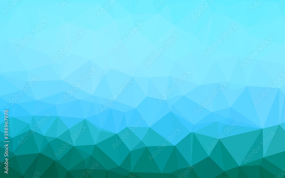Fototapeta premium Light Blue, Green vector blurry triangle texture.