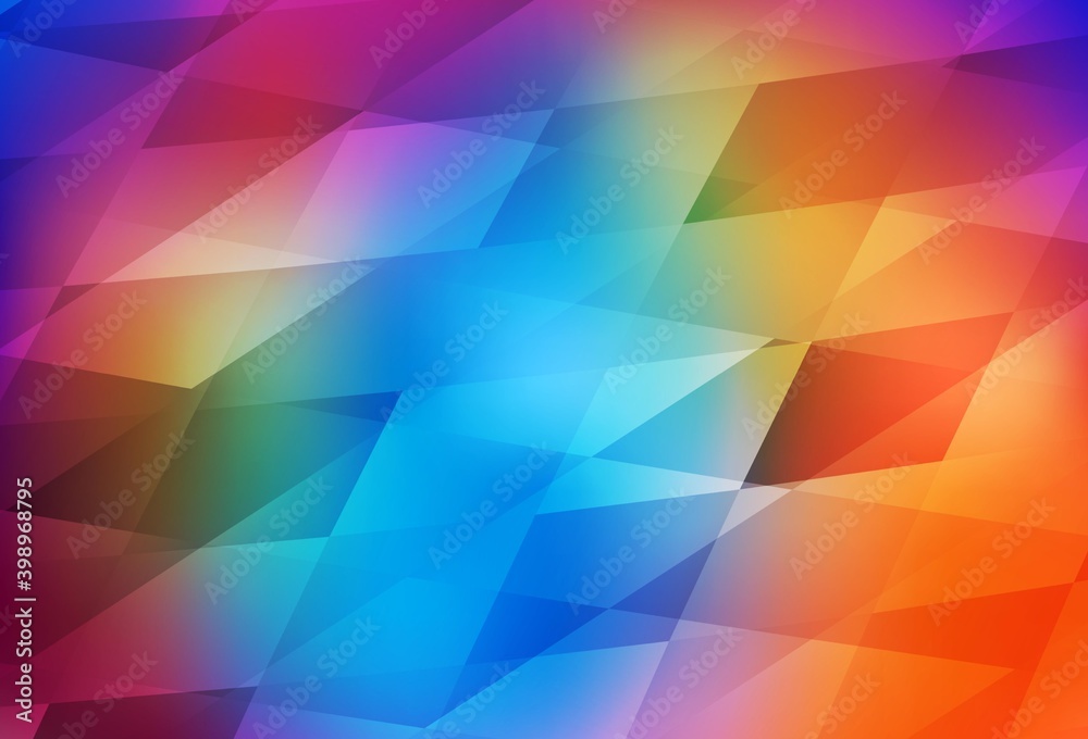 Dark Multicolor vector backdrop with rhombus.