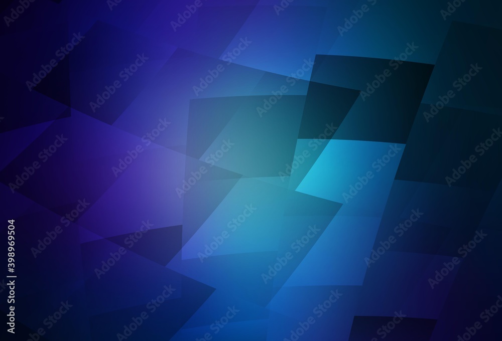 Obraz premium Dark BLUE vector background in polygonal style.