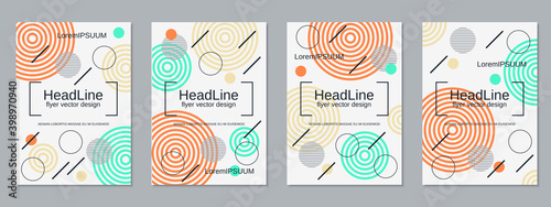 Modern professional flyers vector templates collection