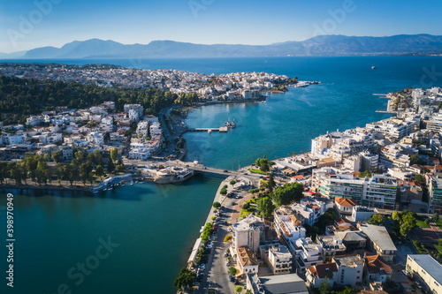 Chalkida, Evia aerial view, Greece photo