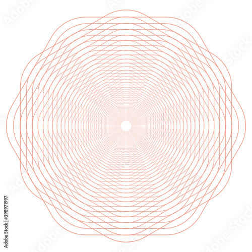 Vector Guilloche elements for certificate or diploma and currency design