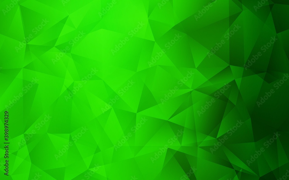 Light Green vector polygonal template. Colorful illustration in abstract style with triangles. A new texture for your web site.
