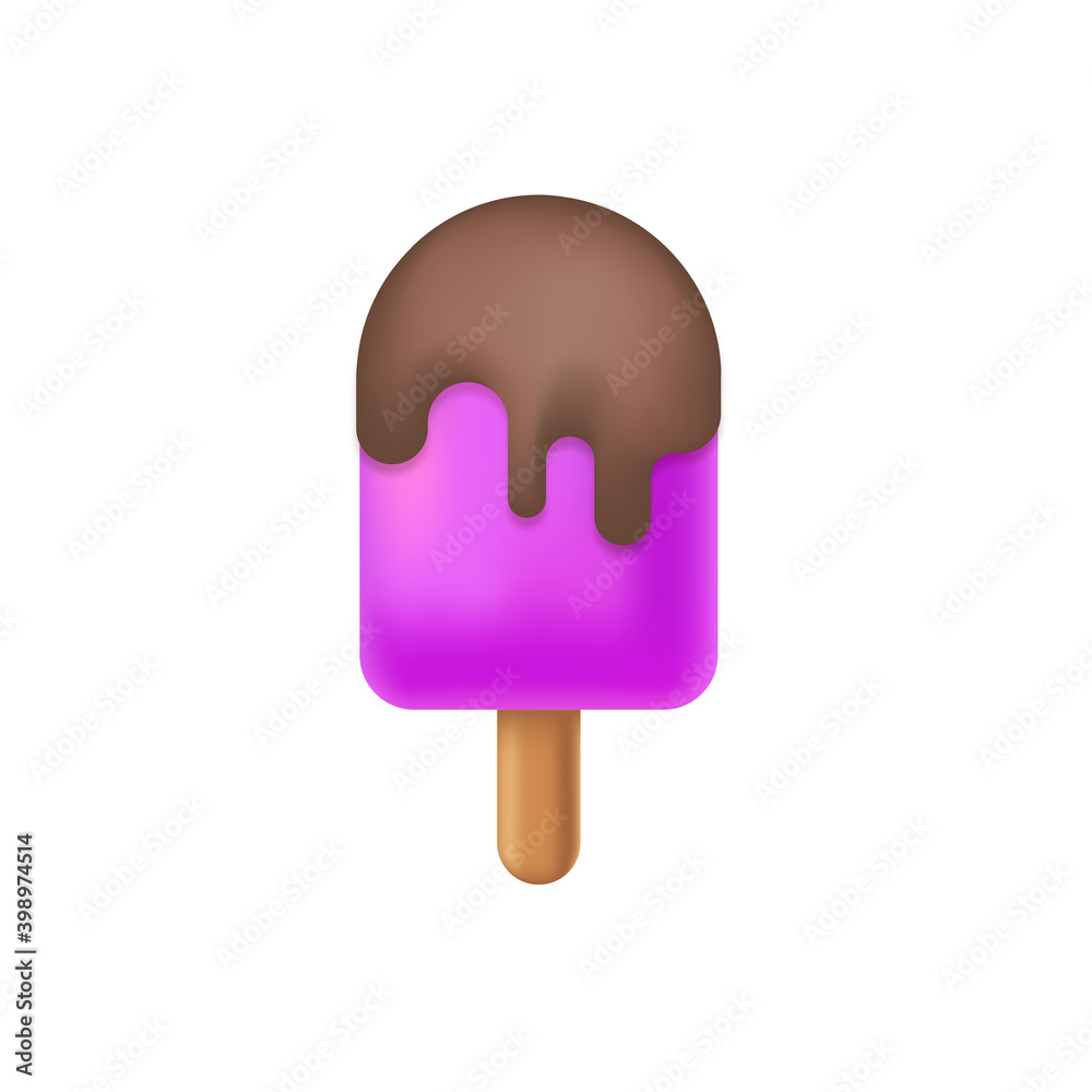 Illustration sweet cute cartoon chocolate icecream Illustration sweet cute cartoon chocolate icecream