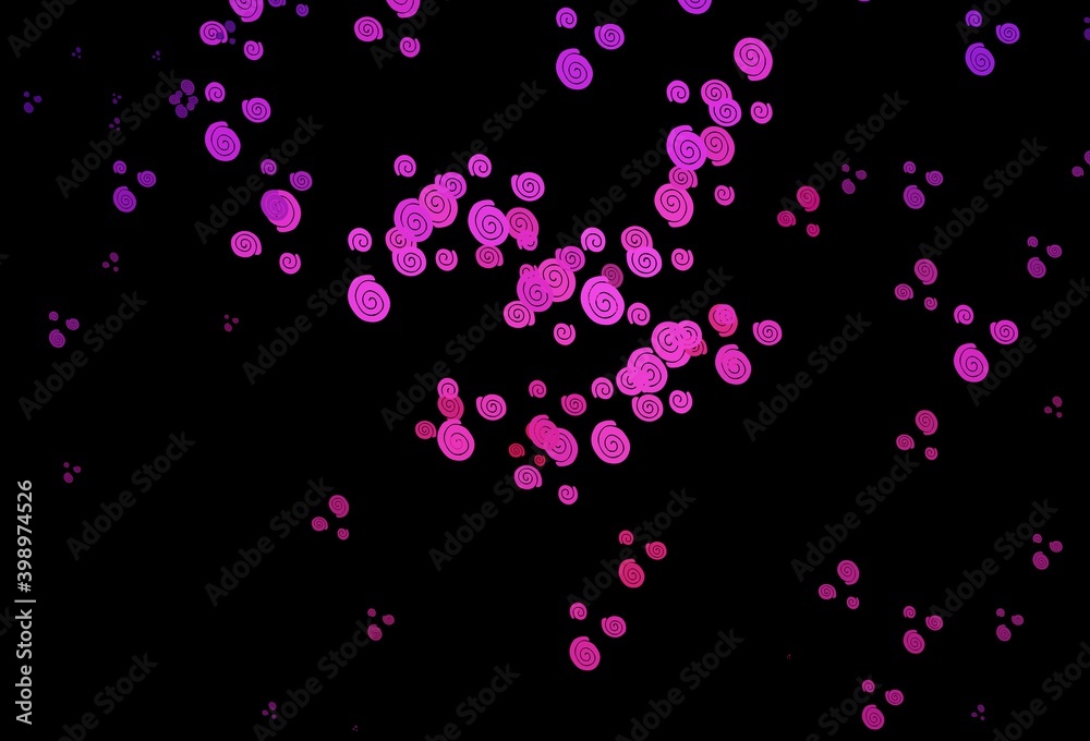 Dark Pink vector pattern with lamp shapes.