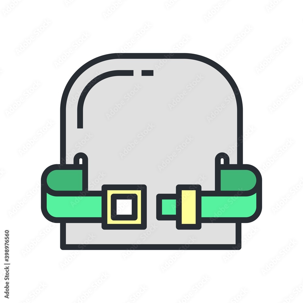 Airplane seat belt icon. Safety belt vector illustration. Airplane seat belt icon. Safety belt vector illustration.