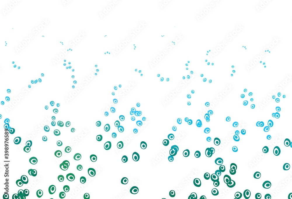 Light Blue, Green vector texture with disks.