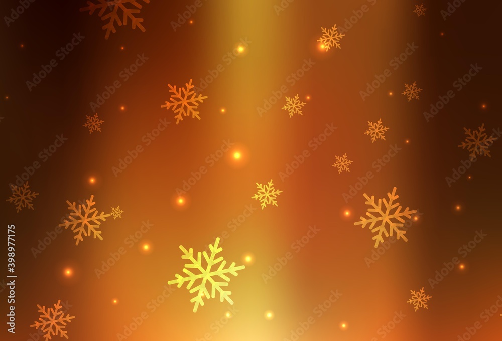Dark Orange vector background in Xmas style. Dark Orange vector background in Xmas style.