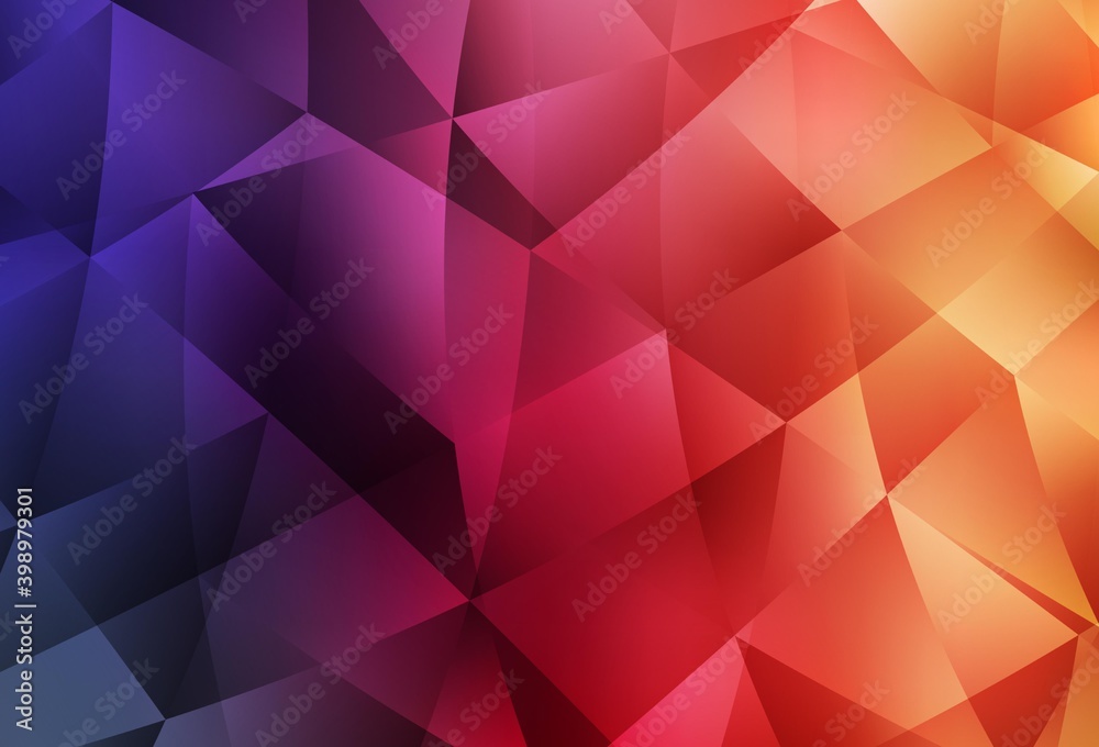 Light Pink, Yellow vector low poly background.