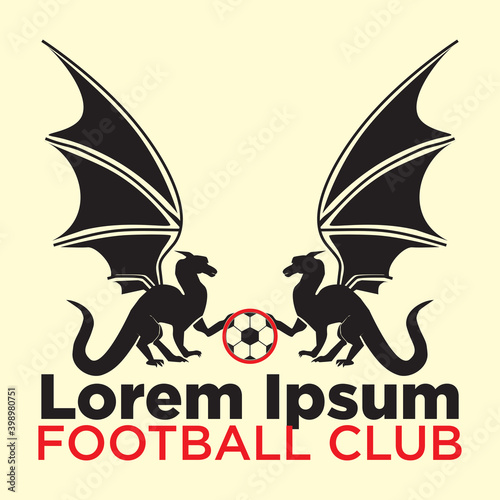 illustration vector graphic of soccer emblem fit for logo football team