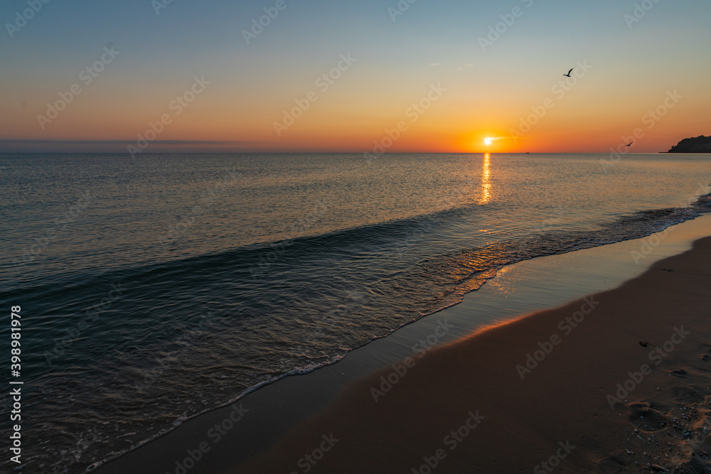 Fototapeta premium Sunrise at Göhren at Rügen