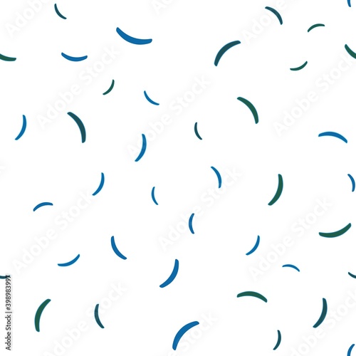 Dark BLUE vector seamless template with bent lines. Shining colorful illustration in simple style. Pattern for your business design.