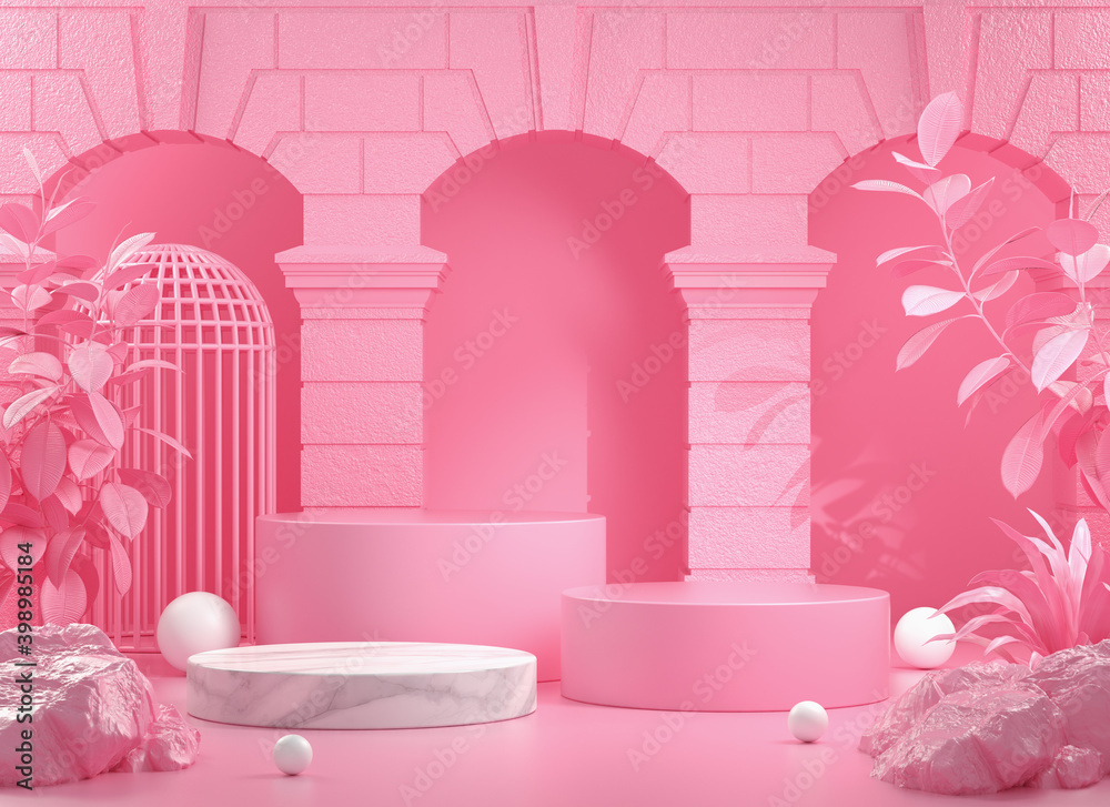 Mockup Pink Empty Step Podium With Building And Wild Concept Abstract Background 3d Render Mockup Pink Empty Step Podium With Building And Wild Concept Abstract Background 3d Render