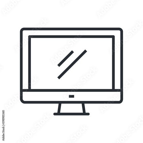 Computer Monitor Vector illustration. Office desktop monitor symbol.