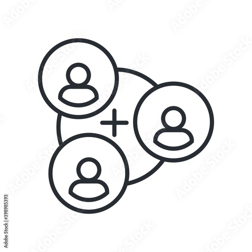 Customer acquisition and segmentation icon. Inbound marketing concept. Client diversification.