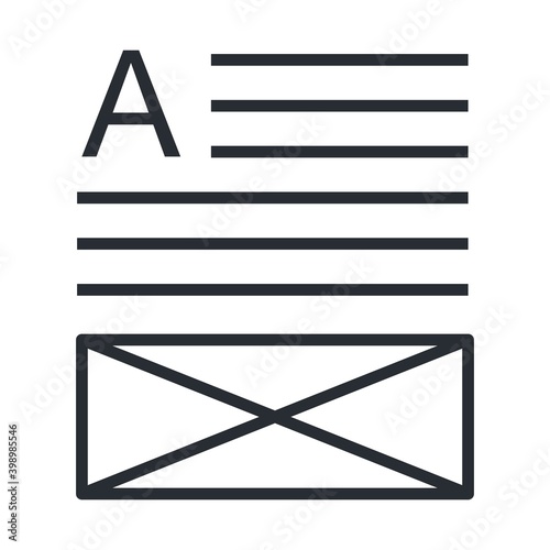 Bogging concept icon illustration. Article, essay symbol.