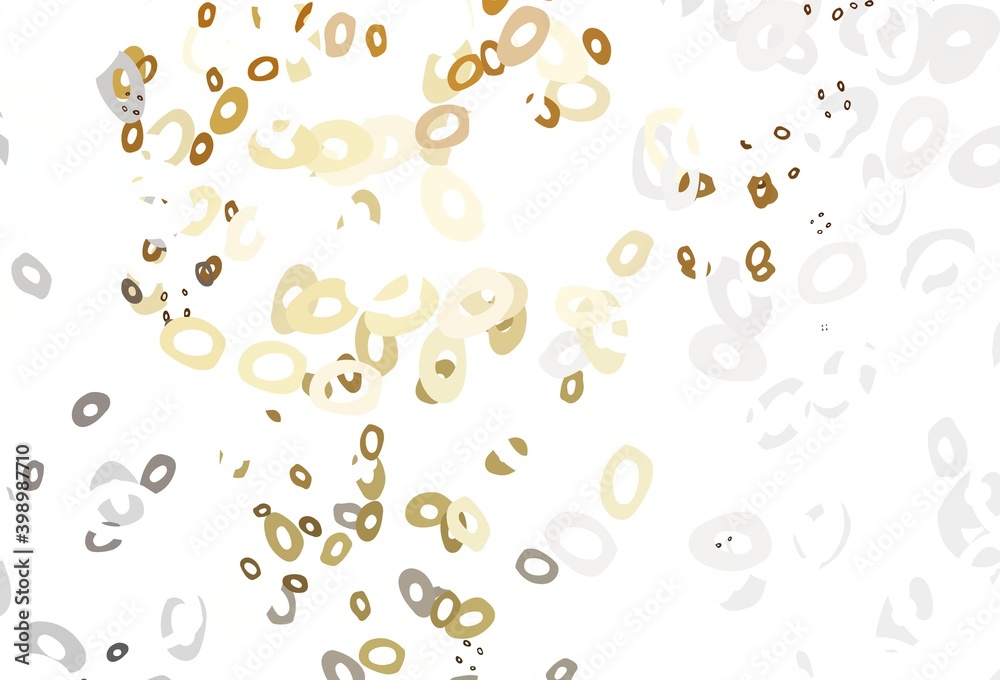Light Yellow, Orange vector template with circles.