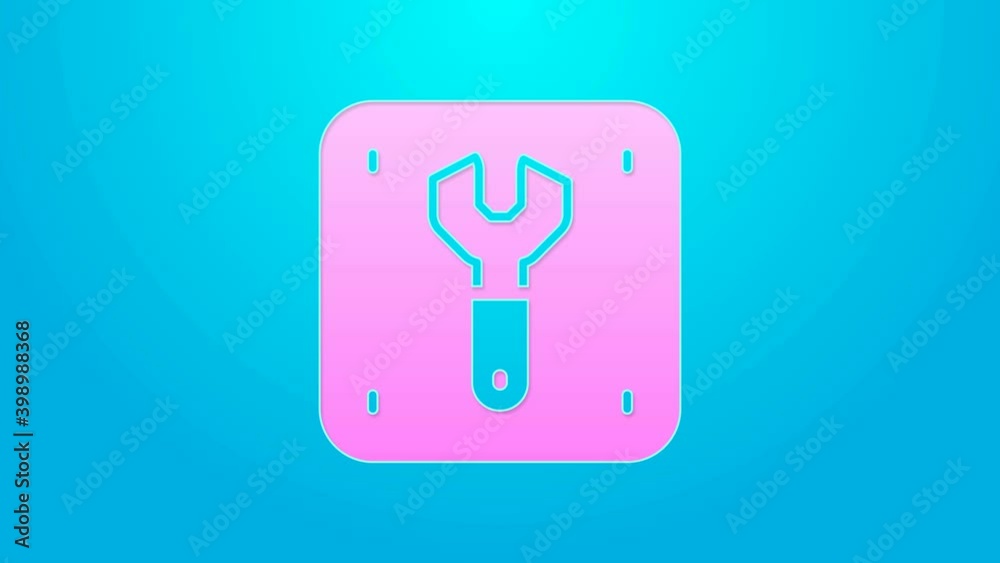 Pink line Repair of railway icon isolated on blue background. Repair works. Renovation work. Sign and barrier tapes. 4K Video motion graphic animation Pink line Repair of railway icon isolated on blue background. Repair works. Renovation work. Sign and barrier tapes. 4K Video motion graphic animation