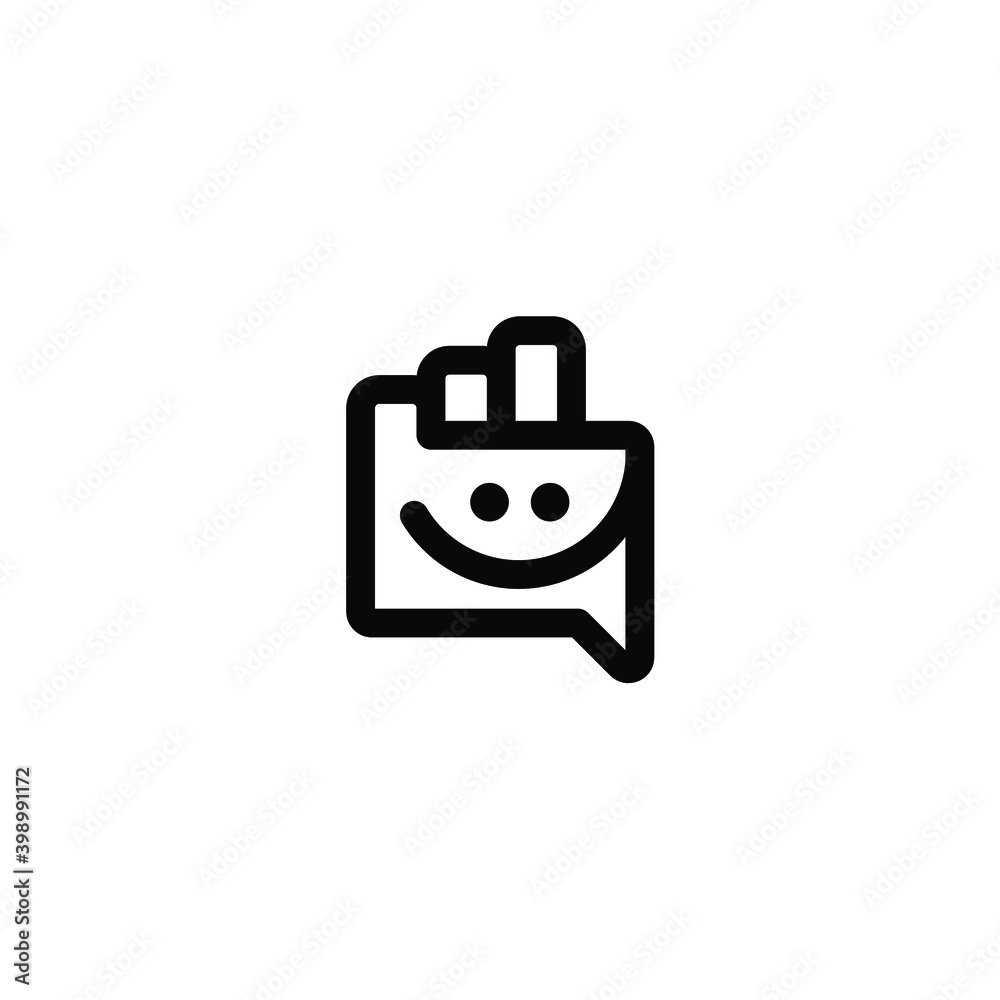 smile face folder analytics chat logo smile face folder analytics chat logo