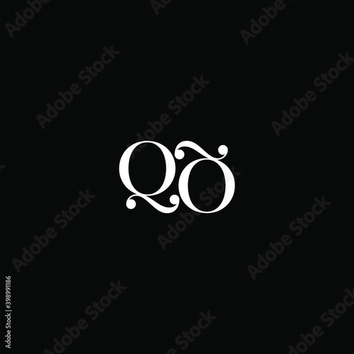 Q Q letter logo creative design on black color background. qq monogram