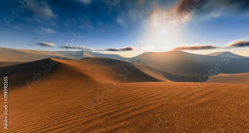 Sahara Desert landscape with clear sky