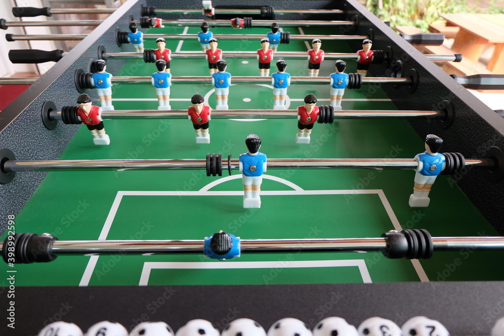 Fototapeta premium Mini Football Table Game for play, relax on vacation.