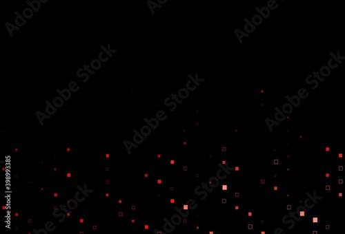 Dark Red vector backdrop with lines, rectangles.