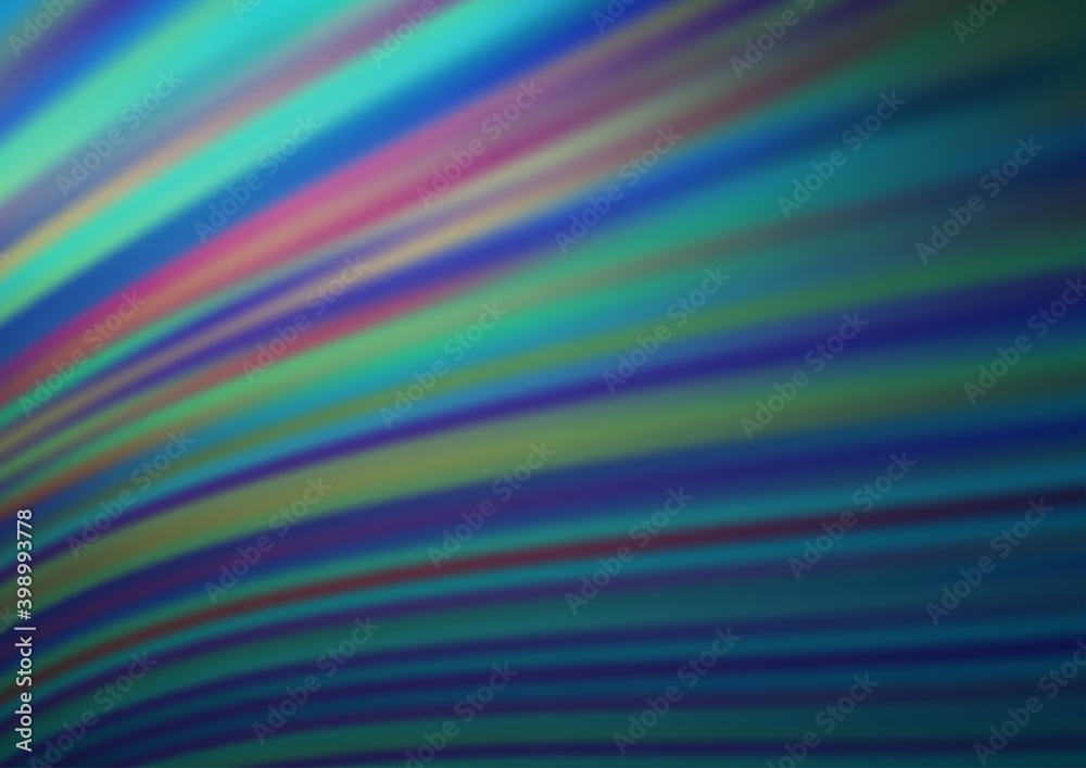 Light BLUE vector pattern with lines, ovals. Light BLUE vector pattern with lines, ovals.