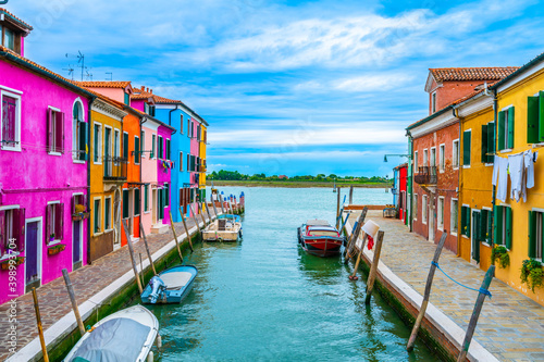 Colourful Burano island in Italy