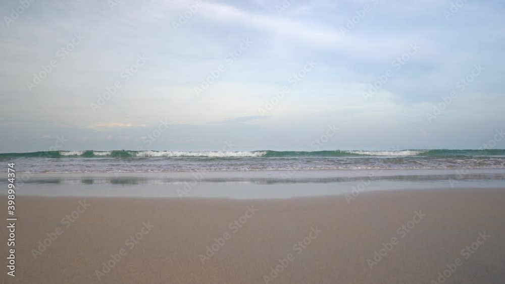 Little wave background at the beach in Phuket.