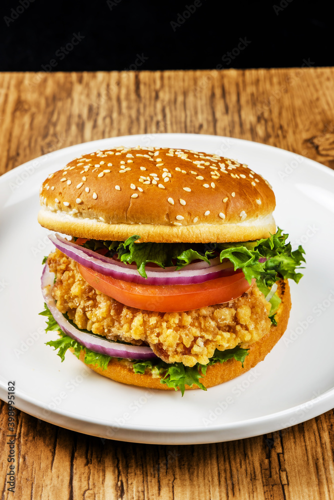 チキンバーガー Fried chicken burger チキンバーガー Fried chicken burger