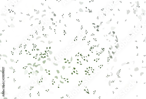 Light green vector pattern with chaotic shapes.