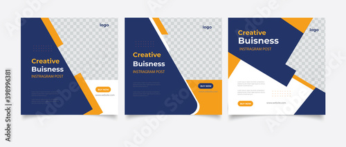 Creative business marketing banner for social media post template