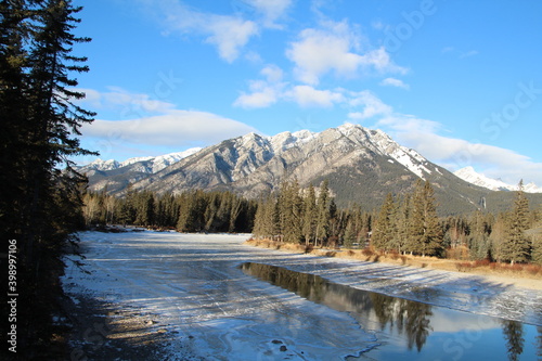 Winter Beauty On The Bow River, Banff National Park, Alberta
