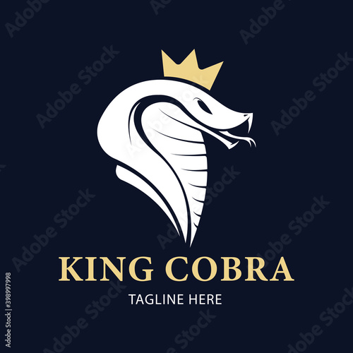 King cobra snake Mascot logo template