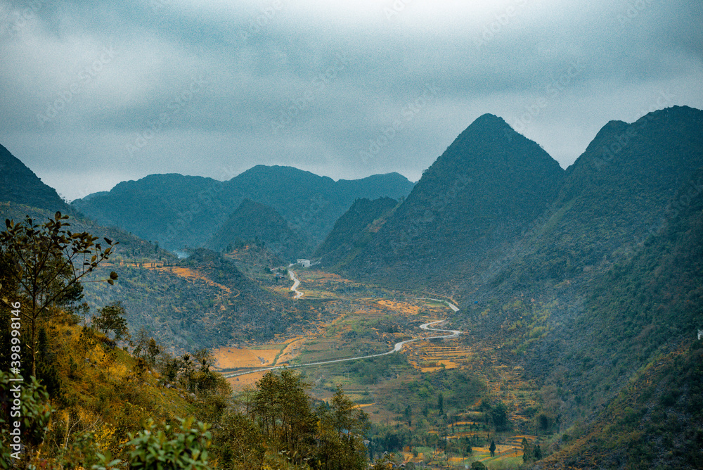 Amazing mountain landscape at Ha Giang province. Ha Giang is a northernmost province in Vietnam