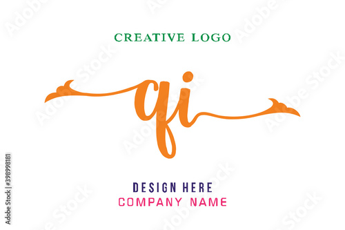 QI lettering logo is simple, easy to understand and authoritative