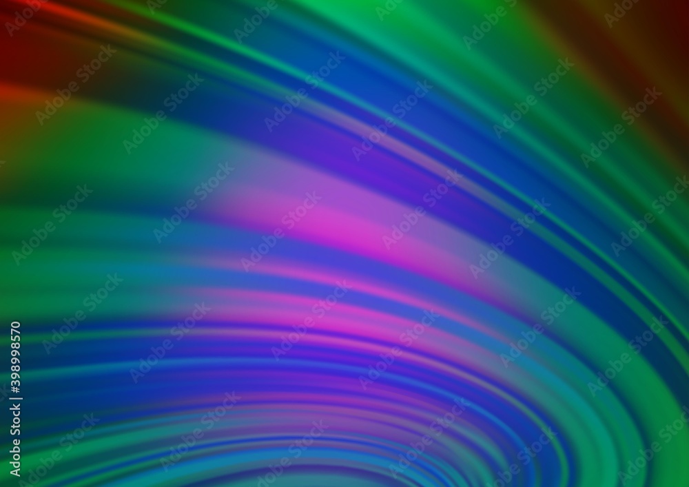Obraz premium Dark Multicolor, Rainbow vector abstract blurred background.