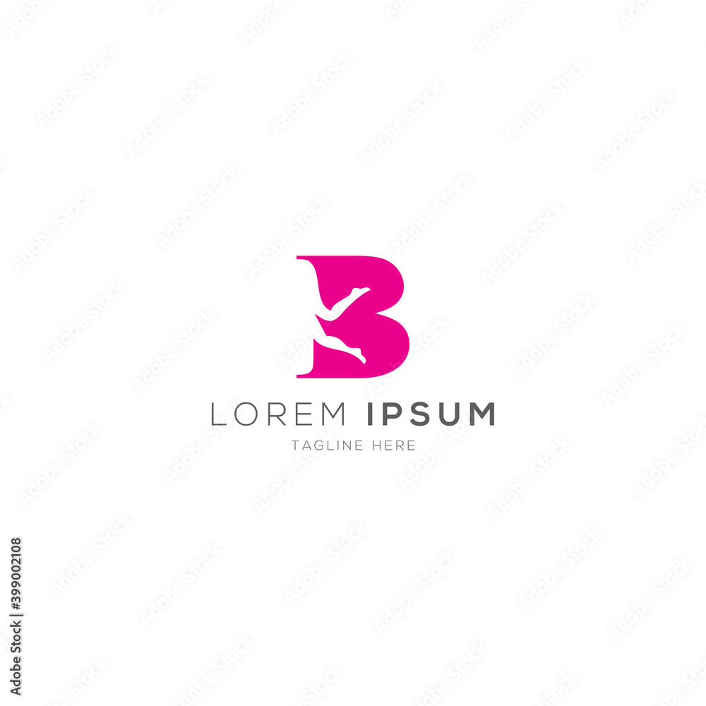 Obraz premium Simple B latter logo design template