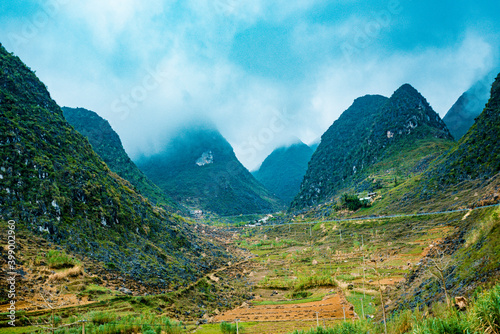 Street view in Ha Giang highland  Vietnam