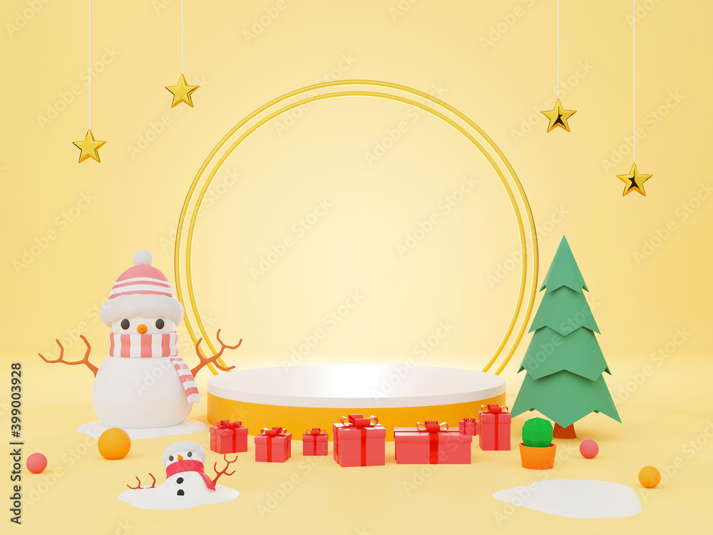 christmas, holiday. 3d illustration, 3d rendering.