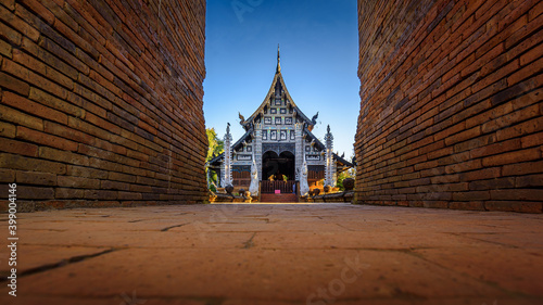 Old wooden Buddhist temple of Wat Lok Molee,  Chiang mai,  Thailand photo