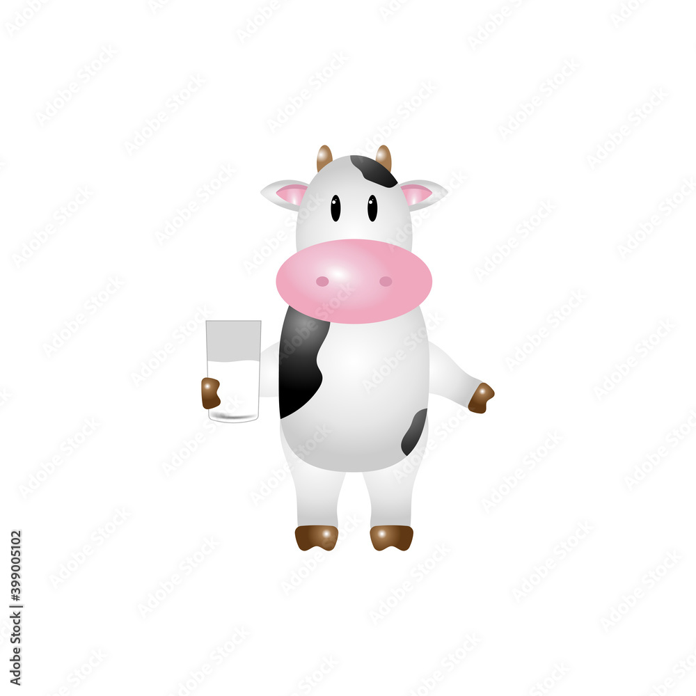 Cute cow Vector Illustration