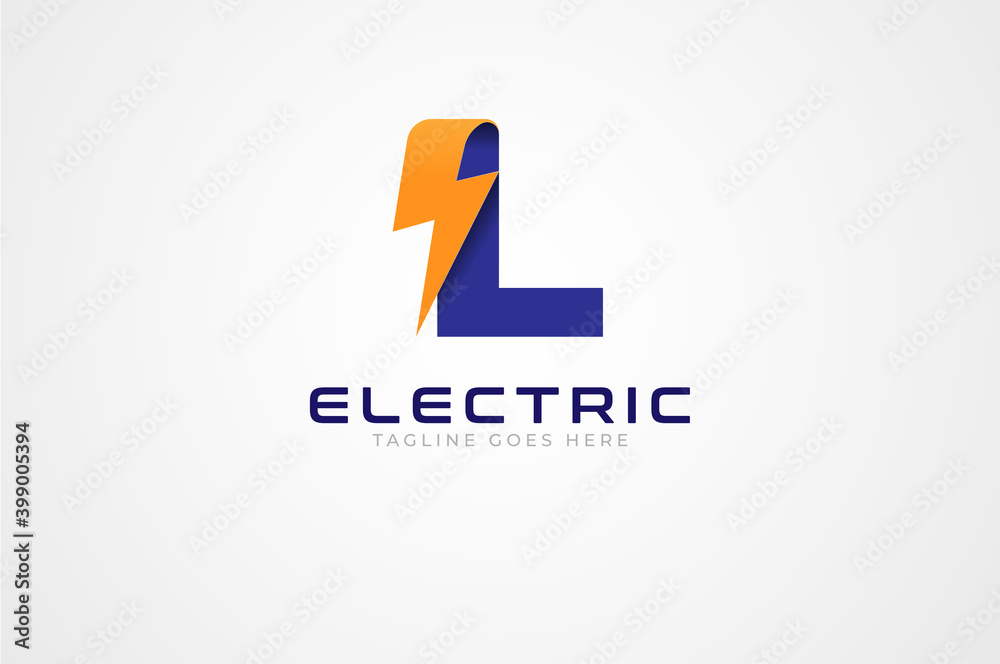 Initial Letter L Electric Logo, letter L and thunnder bolt combination isolated on white background, Flat style Logo Design Template element, vector illustration Initial Letter L Electric Logo, letter L and thunnder bolt combination isolated on white background, Flat style Logo Design Template element, vector illustration