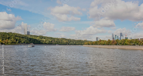 Moscow. View from the boat on the Moscow-river