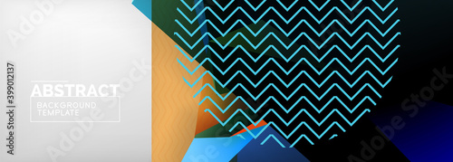 Low poly 3d geometric shapes, minimal abstract background. Vector illustrations for covers, banners, flyers and posters and other