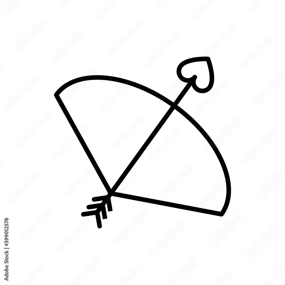 cupid valentine icon line style vector