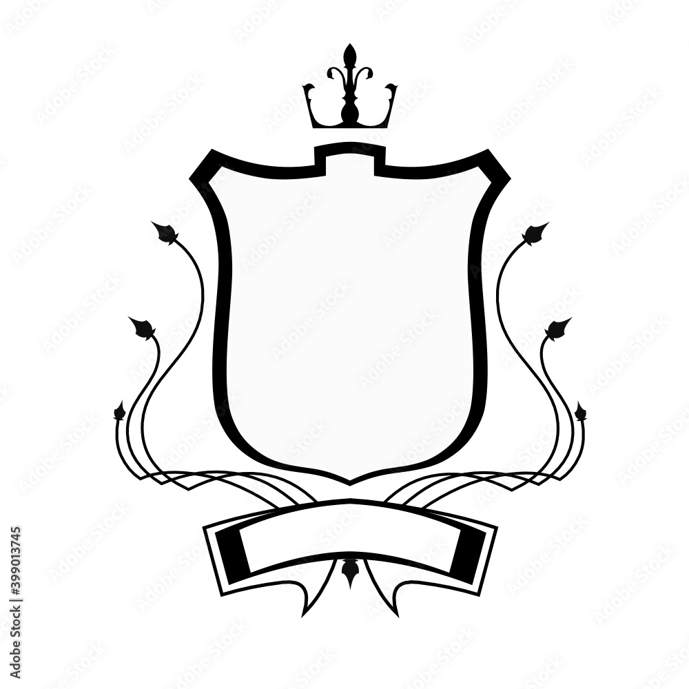 Obraz premium shield with crown